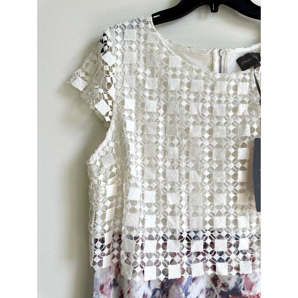 Phase Eight Florence Lace A-Line Short Sleeve Knee Dress Floral size 14US $330 - Picture 4 of 15